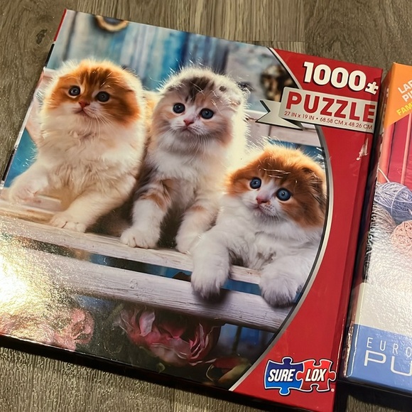 PUZZLE BUNDLE 2 kitten puzzles one NIB - Picture 2 of 6
